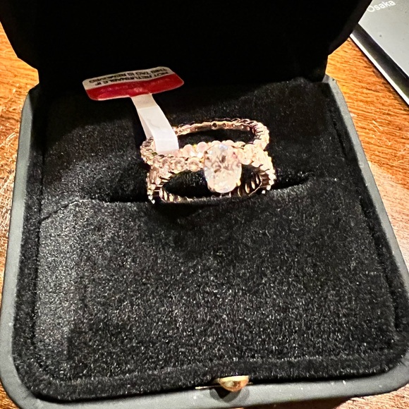 10k rose gold Engagement ring set - Picture 3 of 8